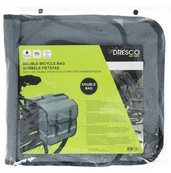 Dresco Dubbele Fietstas 36L - Grijs — afbeelding 5