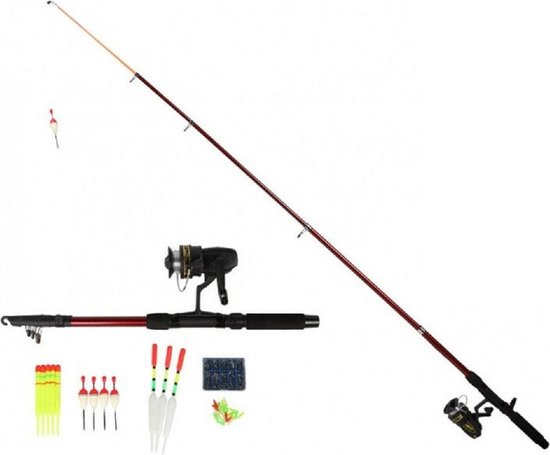 Ensemble de canne à pêche avec flotteurs et hameçons - Accessoires de pêche - Accessoires de pêche - Pêche au poisson - Canne à pêche avec accessoires