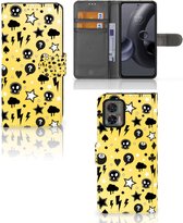 Wallet Book Case met Pasjeshouder Motorola Edge 30 Neo Hoesje Punk Yellow