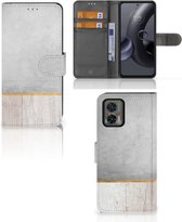 Smartphone Hoesje Motorola Edge 30 Neo Magnet Case Cadeau voor Vader Wood Concrete