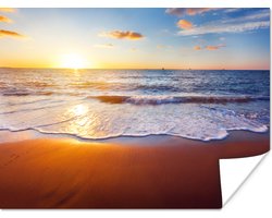 Poster Strand - Zee - Zon - Horizon - 120x90 cm