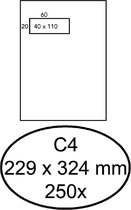 Envelop quantore venster c4 vl40 zk 120gr wt | Doos a 250 stuk