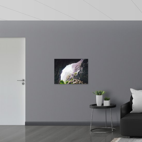 WallClassics - Drapeau - Brouillard sur la Berg - 80x60 cm Photo sur Drapeau Polyester