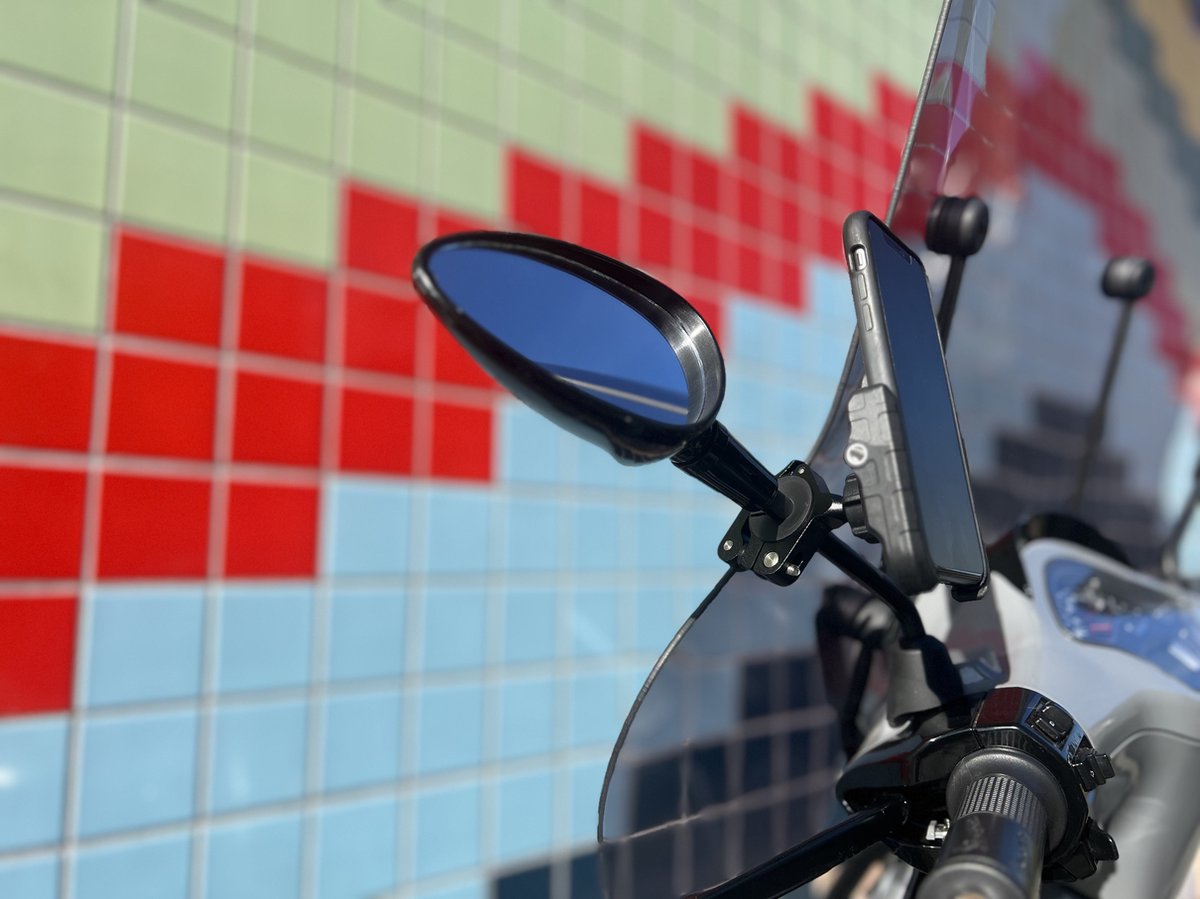 Telefoonhouder voor Scooter - Fiets - Motor - MANOS LIBRES - MODEL M - Spiegel Bevestiging - Universeel - Zwart - Piaggio - Vespa - Zip – foto 4