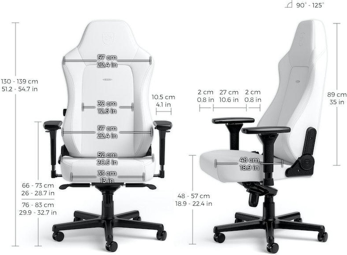 Noblechairs Hero gamestoel White edition – foto 3