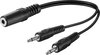 Goobay Audio Y-kabeladapter 3,5 mm, 1x stereo jack naar 2x mono plug
