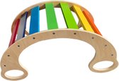 Leer & Speel - Regenboog balance board - schommelstoel - klimrek