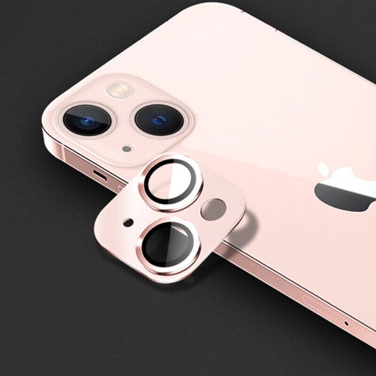 Camera Lens Glass Protector Geschikt voor: Apple iPhone 12 - Rosegoud