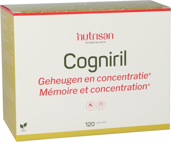 Nutrisan Cogniril. Geheugen en concentratie. Mémoire et concentration. 120 capsules.