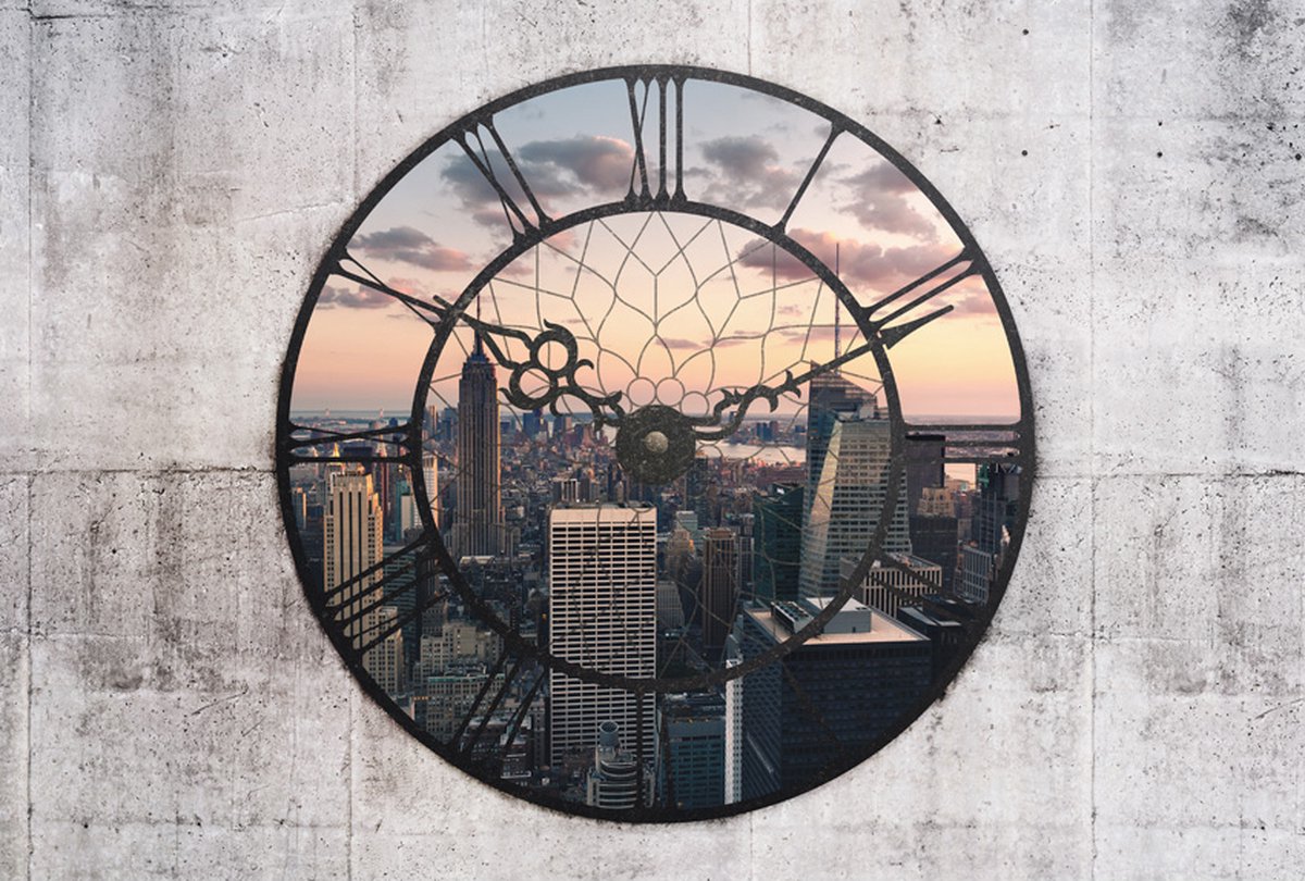 Fotobehang - NYC Time Zone.