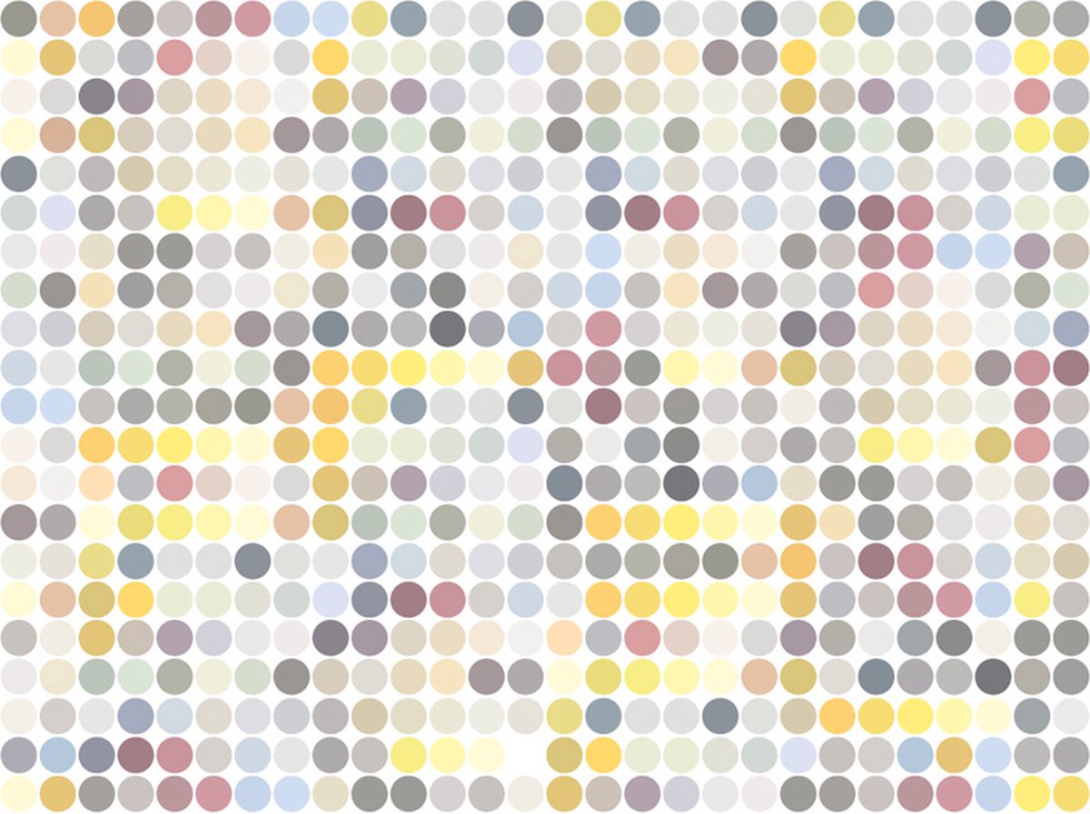 Fotobehang - Colored polka dots.