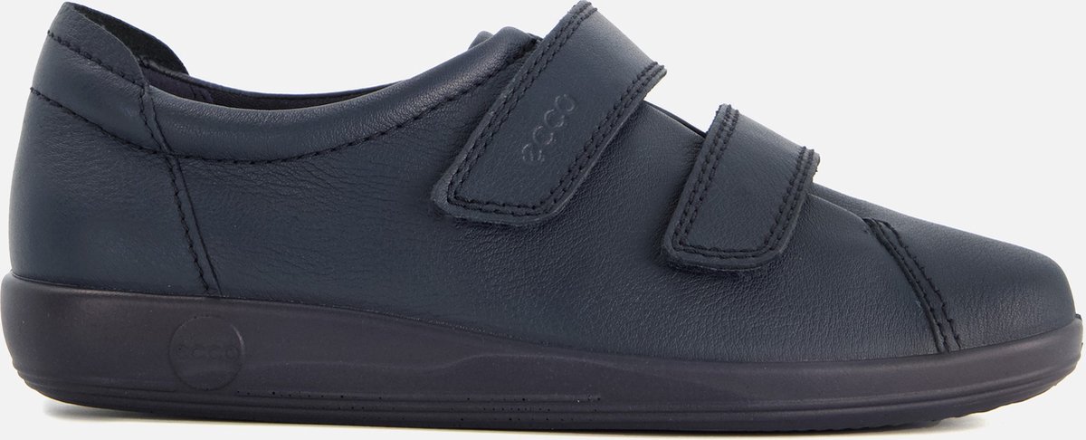 Ecco Soft 2.0 Sneakers Blauw Leer - Dames