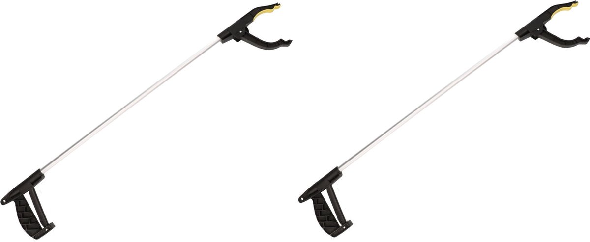Goedkoopste 2x Universele afvalgrijpers/grijphulpen met magneet 75 cm - afvalgrijpers met klemgreep