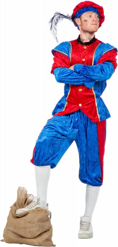 Pietenpakken | Ondeugende Piet Blauw Rood Kostuum | Maat 40 | Sinterklaas  |... | bol.com