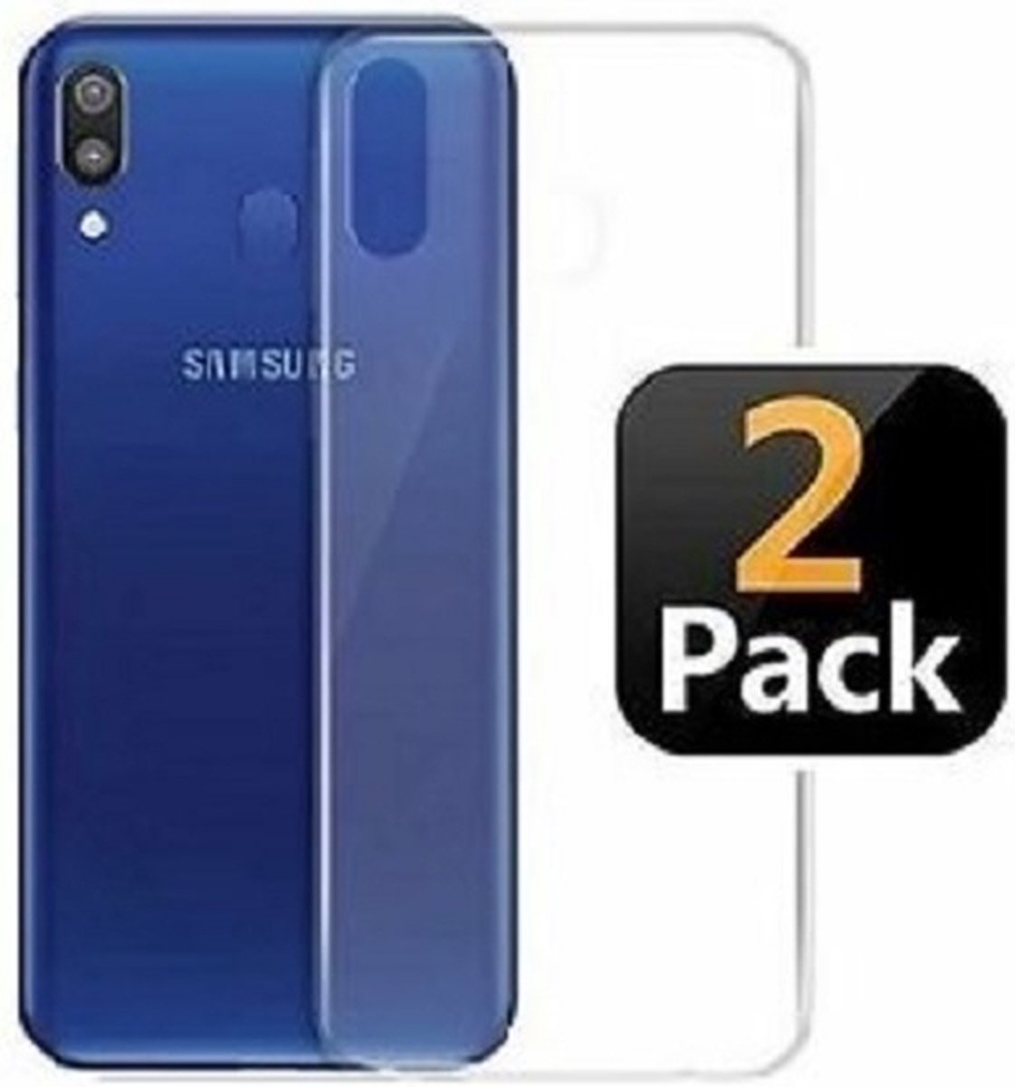Samsung M20 Hoesje Siliconen TPU Transparant 2x