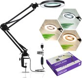YourLoot Loeplamp met LED verlichting - 5x zoom met 127mm Vergrootglas - Stabiel en Flexibel - Stevige Tafelklem