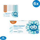 o.b. ProComfort Super Tampons voor de zwaardere menstruatiedagen, met Dynamic Fit-technologie en SilkTouch oppervlak voor ultiem comfort en betrouwbare bescherming, 6 x 16 stuks