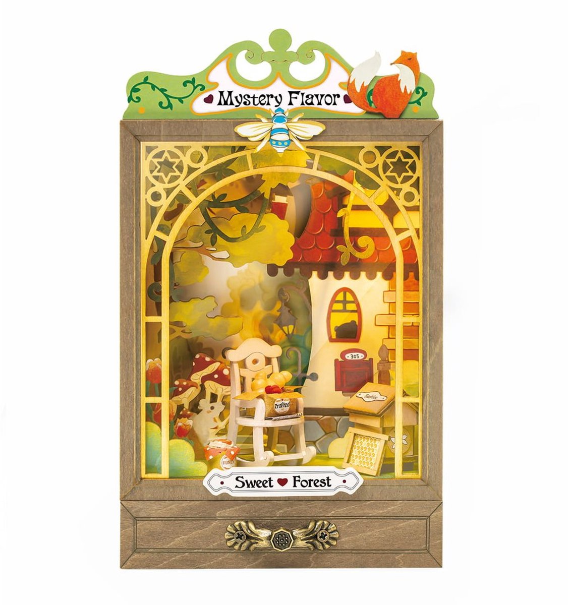 Robotime, DIY Poppenhuis Sweet Forest, DS026, 10,4x8,2x18,4