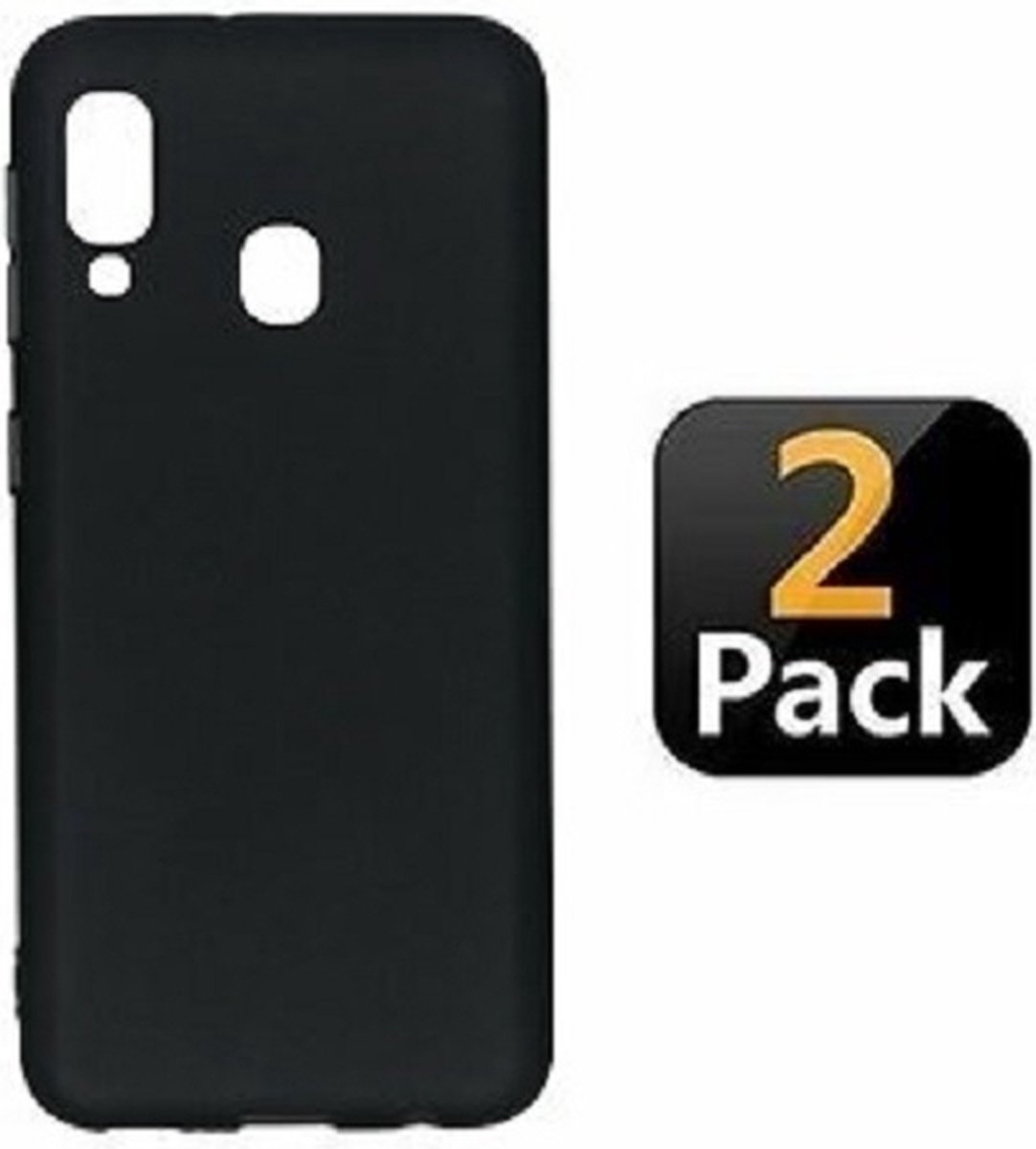 Samsung A20e Hoesje Siliconen TPU Zwart 2x
