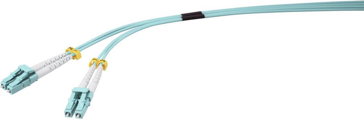 Image of Renkforce RF-4769928 Glasvezel Optische vezel Aansluitkabel 3.00 m Aqua-blauw [1x LC-stekker - 1x LC-stekker] 50/125 µ