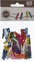 Home & Styling collection decoratie knijpers - 50x stuks - gekleurd
