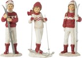 J-Line Meisjes En Jongen Ski Wit/Rood Assortiment Van 3