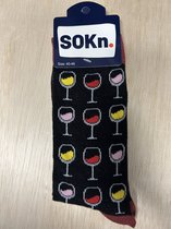 SOKn. trendy sokken *WIJNEN-WIJNEN* maat 40-46 (ook leuk om kado te geven !)