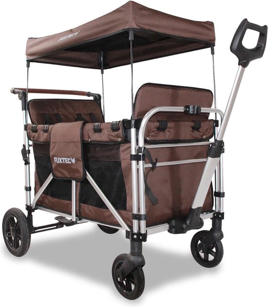 FUXTEC Bolderkar FX-CTXL900 - Opvouwbaar - bruin - nu voor maximaal 4 kinderen