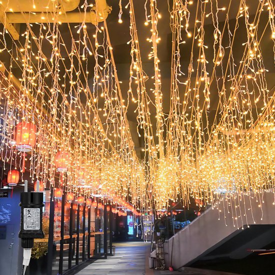 10m LED gordijn Kerstverlichting regen ijspegel decoratie kerst raam