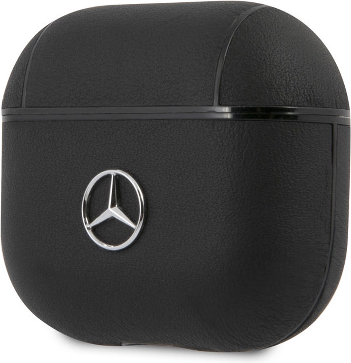 Mercedes-Benz Airpods 3 Case - Leather - Metal Logo - Zwart