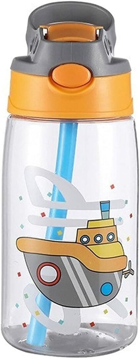 Ship Drinkfles met Rietje - BPA-vrij - Tritan Hoge Kwaliteit 480 ml