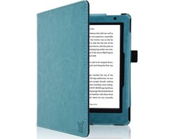 Hoes geschikt voor Kobo Aura Edition 2 - Book Case Premium Sleep Cover Kunstleer Hoesje met Auto/Wake Functie - Blauw