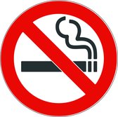 Verboden te roken sticker 10cm - Sticker verboden roken verboden - Sticker niet roken - Verbodssticker - Rookverbod stickers - Sticker voor binnen en buiten