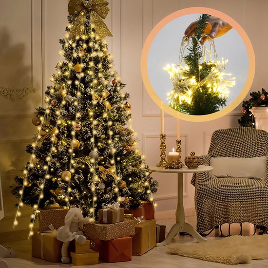 Kerstboomverlichting buiten etalage 250 LED kerstboomverlichting warm wit