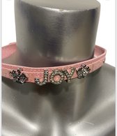 Body Pleasure Uniek Roze Halsband Met Luxe Steentjes Naam JOY