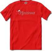 Kerstvrouw - T-Shirt - Heren - Rood - Maat 4XL