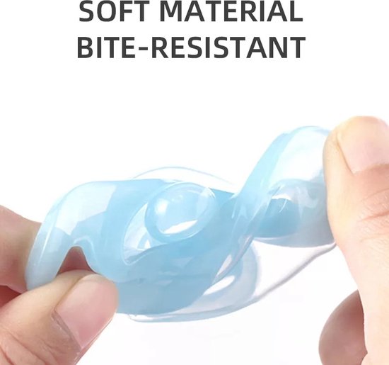 Grade Siliconen Fopspeen Zacht Beschermen Baby's Tandvlees - Soother Speen - Dummy Fopspeen met Opbergdoos Box - Baby Speen - 0-6 maanden - blauw van LittleInches — afbeelding 3