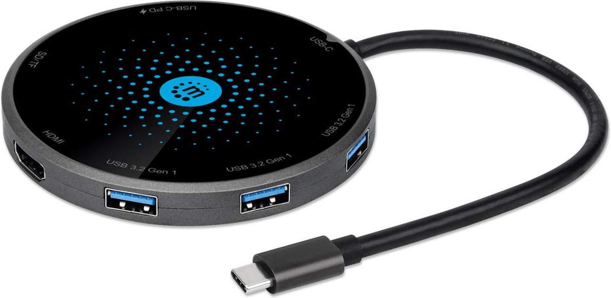 MH USB-C 8-in-1 Dock with Wireless Charging Pad Blister