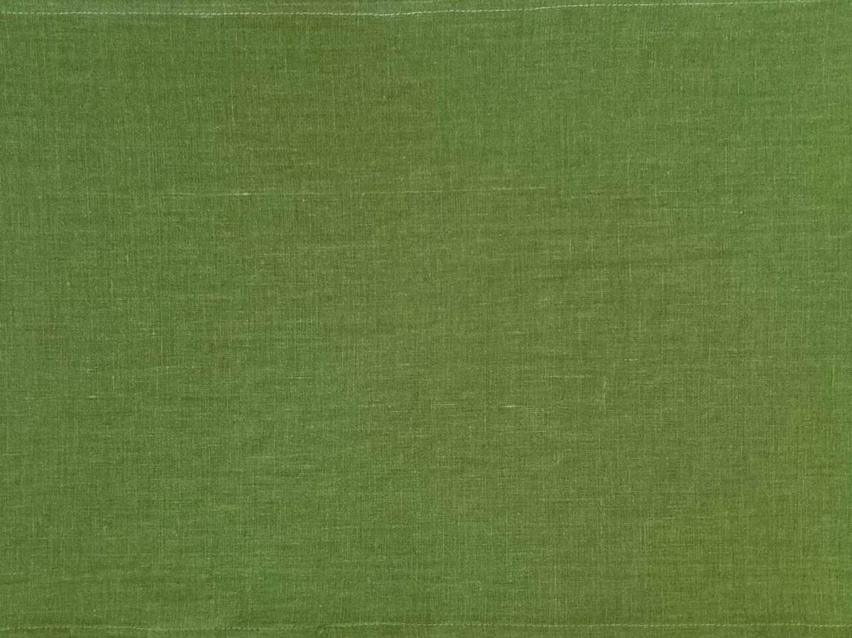 Set van twee - Linnen placemat mos groen - 50 x 35 cm