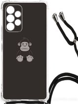 Smartphone hoesje Geschikt voor Samsung Galaxy A53 Hoesje Bumper met transparante rand Gorilla