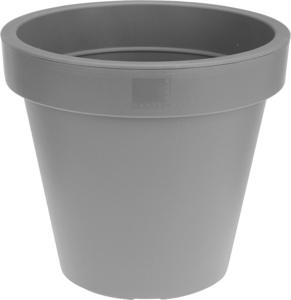 Prosperplast Bloempot/plantenpot voor binnen en buiten - D20 x H18 cm - lichtgrijs - kunststof