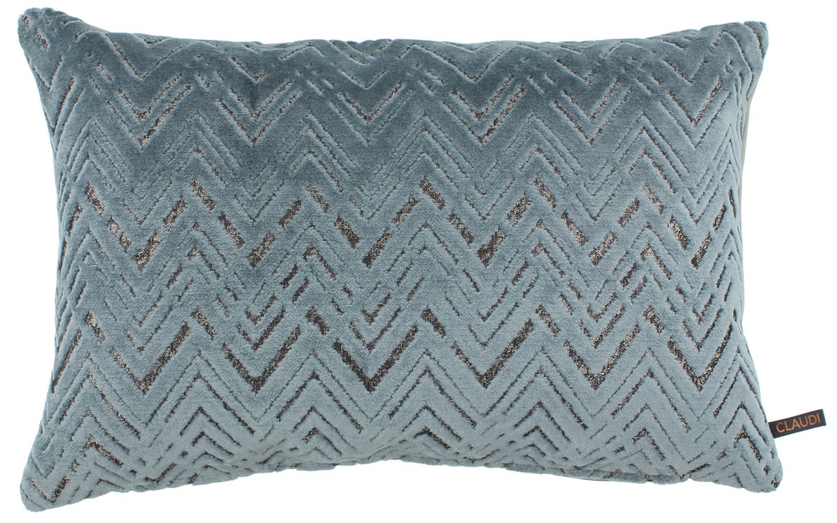 Claudi - sierkussen Zophella - blauw - 45x45 cm