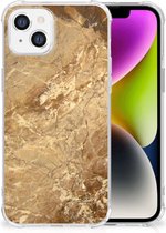 Telefoonhoesje Geschikt voor iPhone 14 Back Cover met transparante rand Marmer