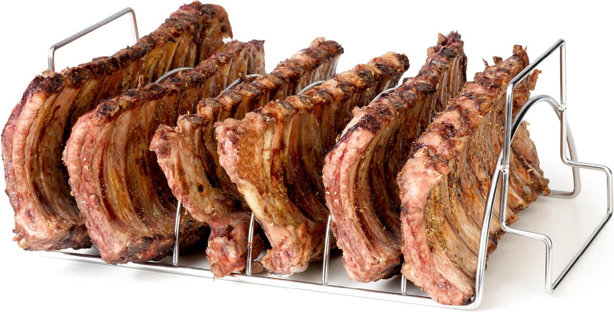 Barbecook Vlees & Ribrek - Spareribs Houder - RVS - Inox
Barbecook Vlees & Ribrek - Spareribs Houder - RVS - Inox - Barbecook