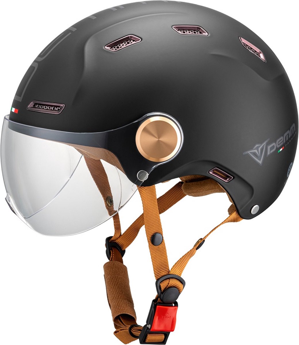 DEMM Speed Pedelec E-bike / snorfiets helm - mat zwart - L / 59 cm