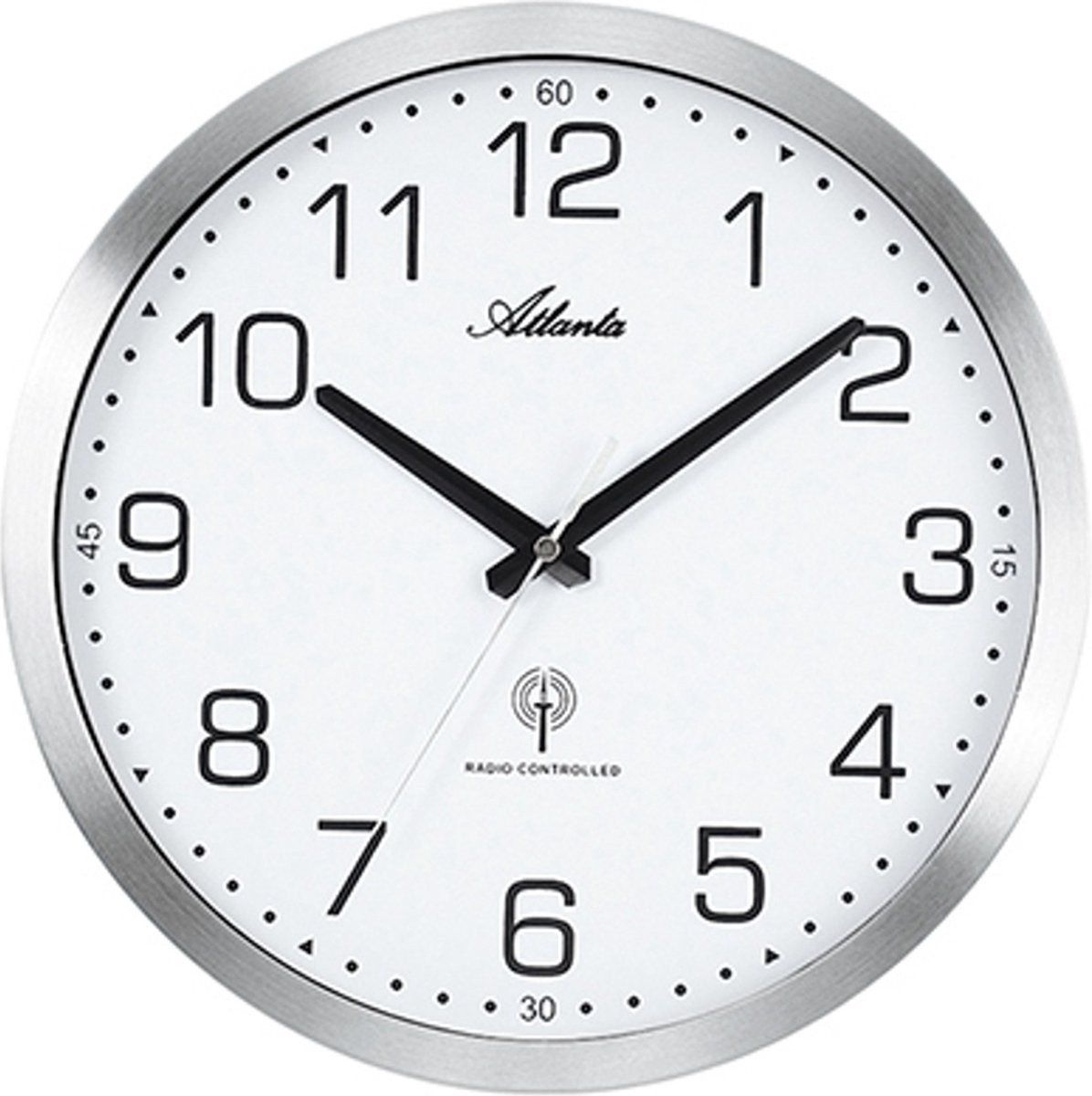 WANDKLOK RVS ZILVER SPIRIT MODERN DESIGN