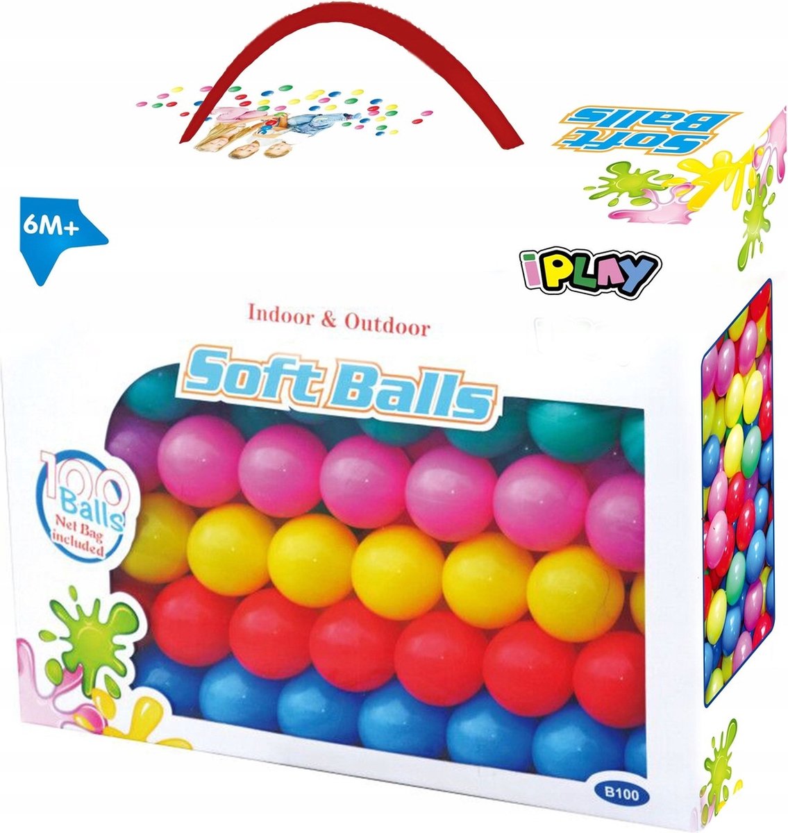Ballenbak ballen - 100 stuks - 6 cm - multi colour - Viking Choice