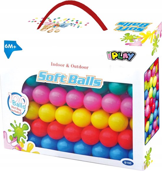 Ballenbak ballen - 100 stuks - 6 cm - multi colour