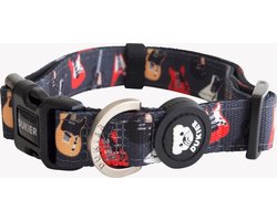 Dukier - Rockster - halsband - S - zwart - rood - wit