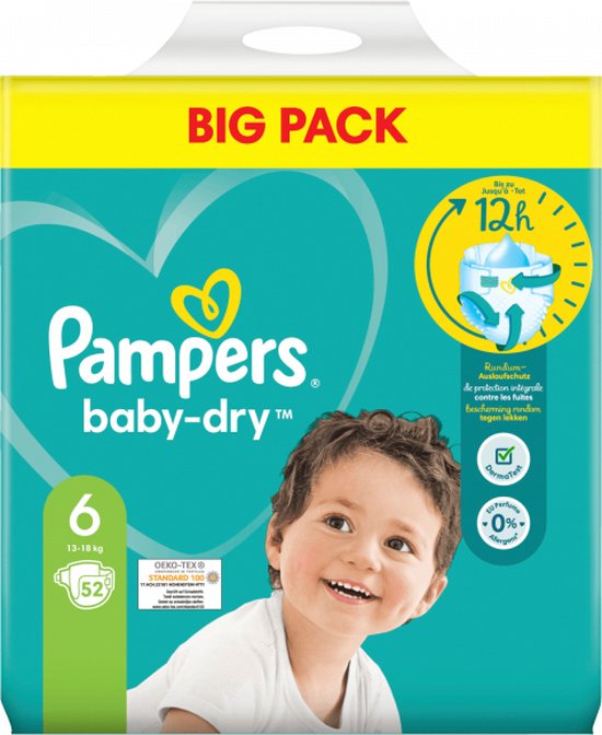 PAMPERS Baby-Dry Couches taille 6 (13-18 kg)